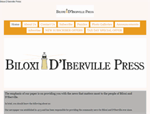 Tablet Screenshot of biloxi-diberville-press.com